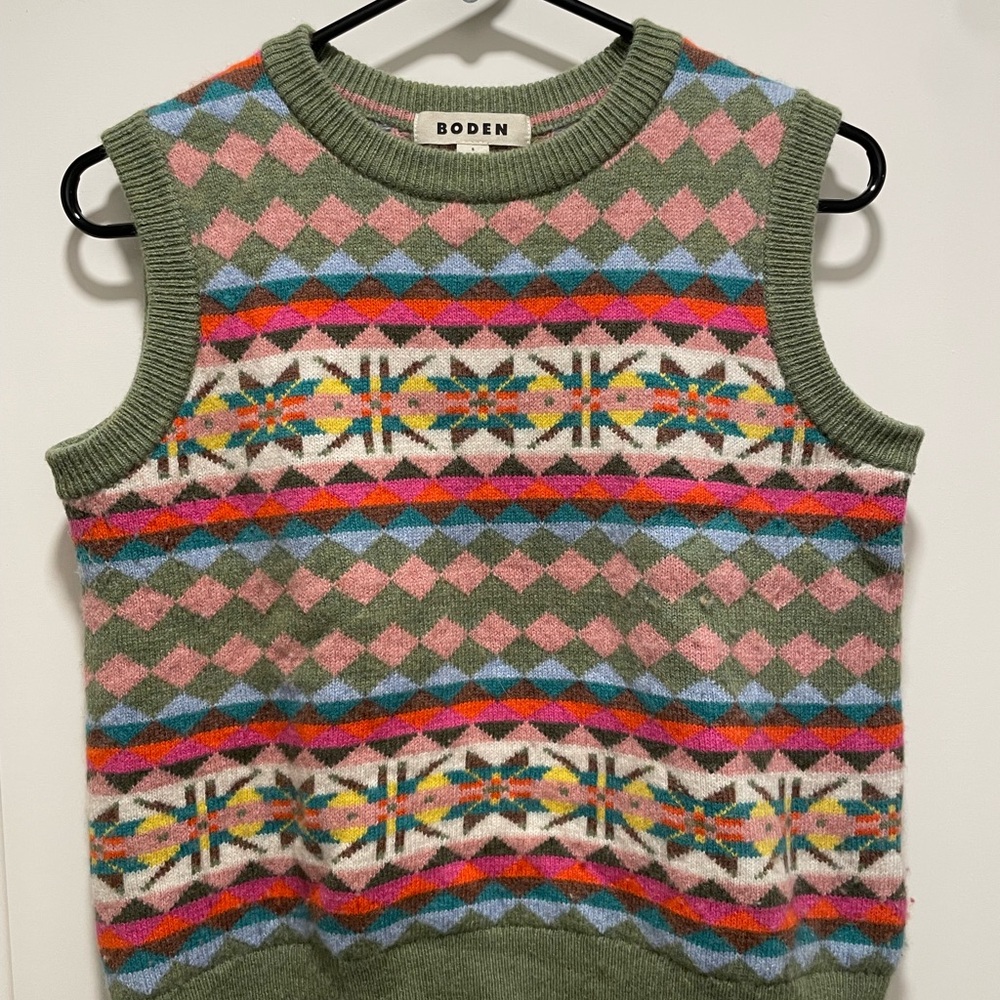 Boden Edie Fair Isle Sweater Vest